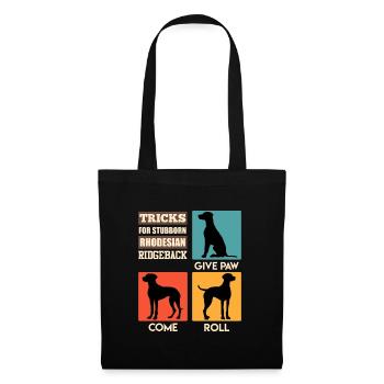 Ridgeback TRICKS FOR STUBBORN RHODESIAN RIDGEBACKS - Stoffbeutel - Schwarz - Vorne