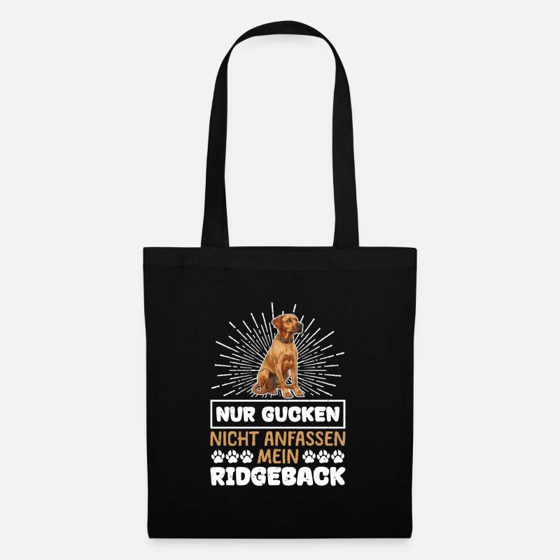 Ridgeback Besitzer NUR GUCKEN NICHT ANFASSEN - Stoffbeutel - Schwarz