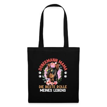 DOBERMAN MAMA DIE BESTE ROLLE MEINES LEBENS - Stoffbeutel - Schwarz - Vorne