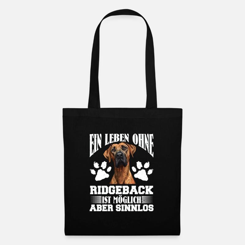 Rhodesian Ridgeback EIN LEBEN OHNE RIDGEBACK - Stoffbeutel - Schwarz