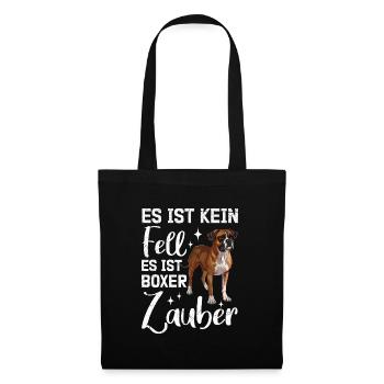 Deutscher Boxer KEIN FELL ES IST BOXER ZAUBER - Stoffbeutel - Schwarz - Vorne