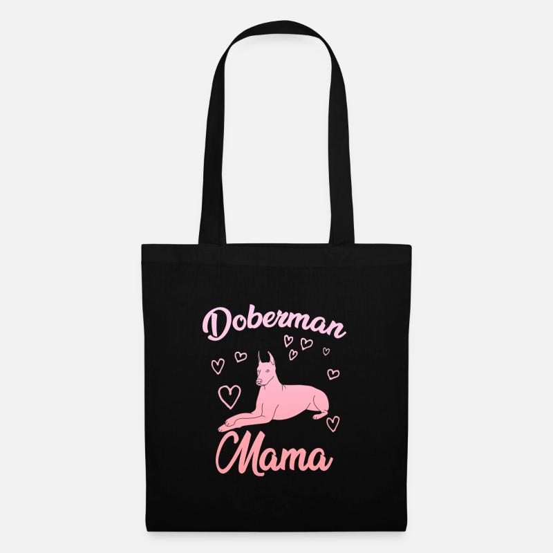 DOBERMAN MAMA Dobermänner Besitzerin Dobie - Stoffbeutel - Schwarz
