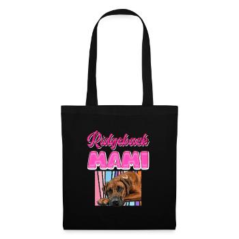 Rhodesian Ridgeback MAMI Ridbacks Hundemama - Stoffbeutel - Schwarz - Vorne