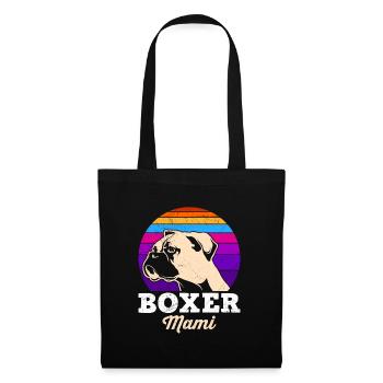 Deutscher Boxer Hundebesitzerin BOXER MAMI - Stoffbeutel - Schwarz - Vorne