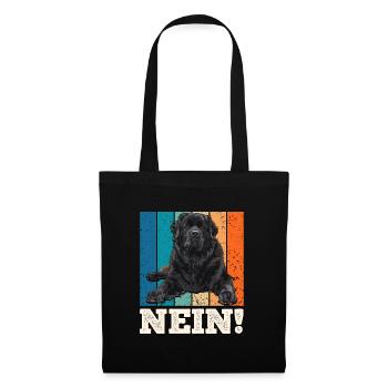 Neufundländer Hundebesitzer NEIN! Newfie Fan - Stoffbeutel - Schwarz - Vorne