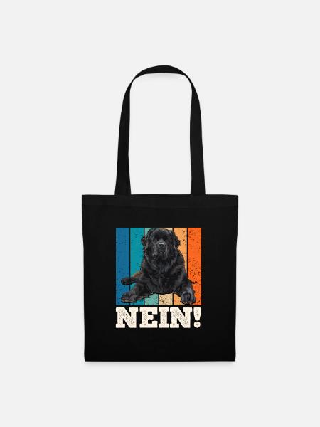 Neufundländer Hundebesitzer NEIN! Newfie Fan - Stoffbeutel - Schwarz