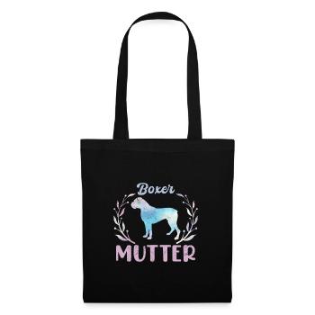 BOXER MUTTER Deutscher Boxer Hundebesitzerin - Stoffbeutel - Schwarz - Vorne
