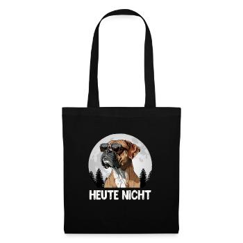 Deutscher Boxer Stur HEUTE NICHT Hundebesitzer - Stoffbeutel - Schwarz - Vorne
