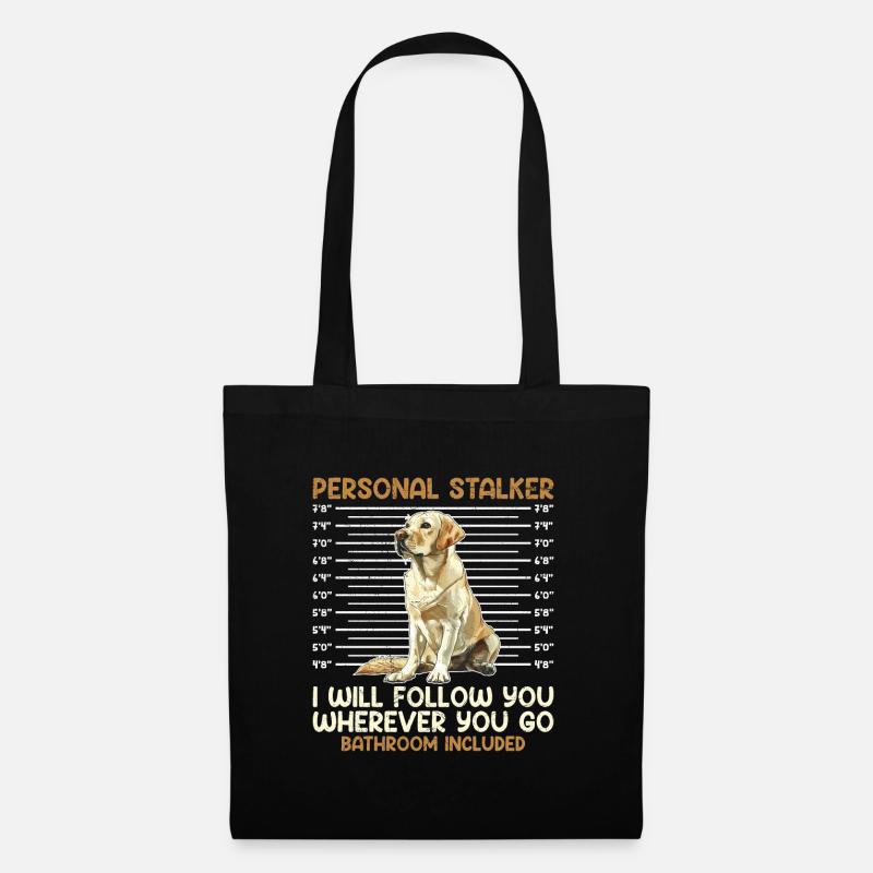 Labrador Lover Personal Stalker Labrador - Tote Bag - black