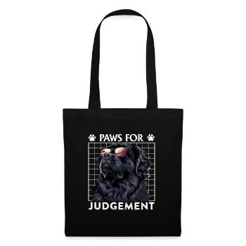 Neufundländer PAWS FOR JUDGEMENT Neufundländer - Stoffbeutel - Schwarz - Vorne