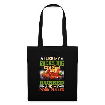 Grillfeste J’AIME MES RACKS GROS MES FESSES FROTTÉES - Sac en tissu - noir - Devant