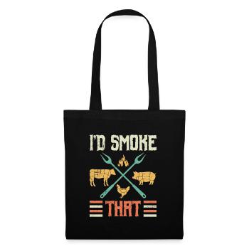 Amateurs de barbecue, je fumerais ce mangeur de viande - Sac en tissu - noir - Devant