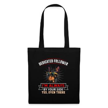 Doberman ADEPTE DÉVOUÉ Propriétaire de Doberman - Sac en tissu - noir - Devant