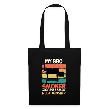 Grill Master MA RELATION DE FUMEUR DE BARBECUE Fun - Sac en tissu - noir - Devant