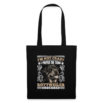 Ami Rottweiler JE NE SUIS PAS FOU PRÉFÈRE LE TERME - Sac en tissu - noir - Devant