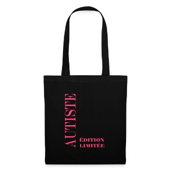 autiste - Sac en tissu - noir - Devant
