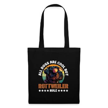 Rottweiler ALL DOGS ARE COOL BUT ROTTIES RULE - Tote Bag - black - Front