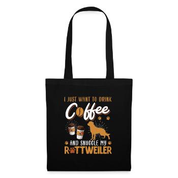Rotti Owner WANT TO DRINK COFFEE HANG WITH - Tote Bag - black - Front