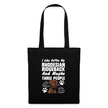 Hundebesitzer LIKE COFFEE MY RHODESIAN RIDGEBACK - Stoffbeutel - Schwarz - Vorne
