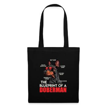 Doberman propriétaire plan d’un doberman drôle - Sac en tissu - noir - Devant