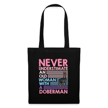 Granny NEVER UNDERESTIMATE AN OLD WOMAN WITH - Tote Bag - black - Front