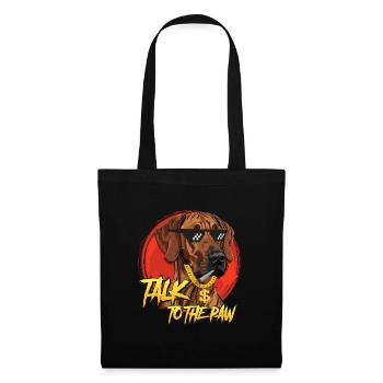 Rhodesian Ridgeback Stubborn TALK TO THE PAW Funny - Tote Bag - black - Front