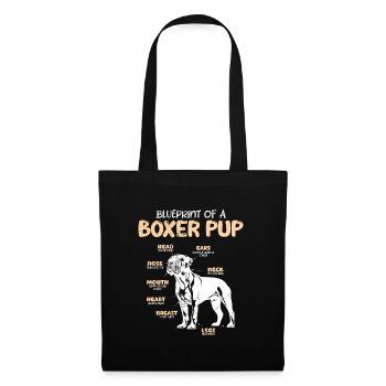 Boxeur allemand ANATOMIE D’UN BOXEUR Drôle - Sac en tissu - noir - Devant