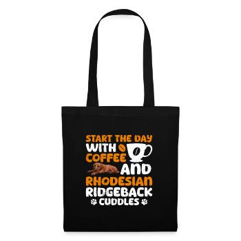 Ridgeback STARTE DEN TAG MIT KAFFEE UND RIDGEBACK - Stoffbeutel - Schwarz - Vorne
