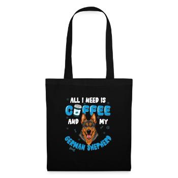 Dog owners ALL I NEED IS COFFEE AND MY GERMAN - Tote Bag - black - Front