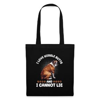 Boxer owner I LOVE WIGGLE BUTTS AND CANNOT LIE - Tote Bag - black - Front