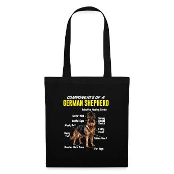 German Shepherd COMPONENTS OF A GERMAN - Tote Bag - black - Front