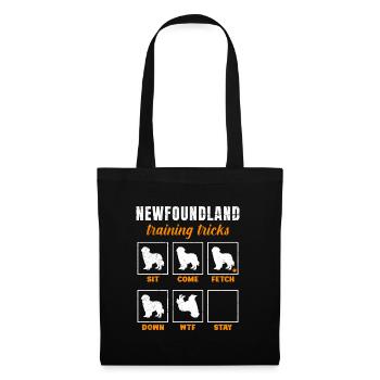 Newfie Owner NEWFOUNDLAND TRAINING TRICKS - Tote Bag - black - Front