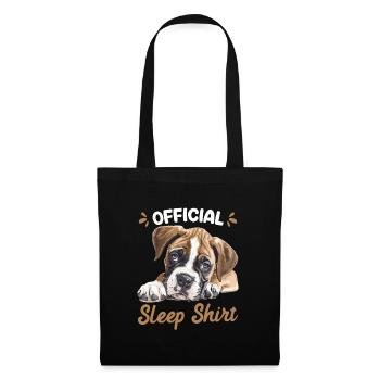 Deutscher Boxer OFFICIAL SLEEP SHIRT Boxer - Stoffbeutel - Schwarz - Vorne