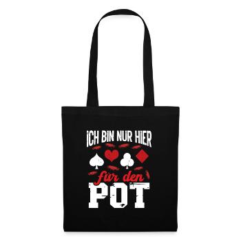 Jetons de poker Étui de poker Joueur de poker de table - Sac en tissu - noir - Devant