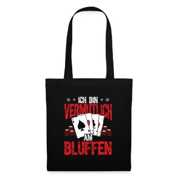 Cartes de poker Étui de poker Jeu de jetons Joueurs de poker - Sac en tissu - noir - Devant