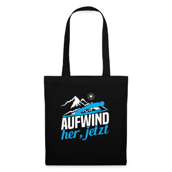 Ski Suit Ski Flying Winter Sports Skis for - Tote Bag - black - Front