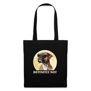 Boxer allemand CERTAINEMENT PAS propriétaire de chien boxer - Sac en tissu - noir - Devant