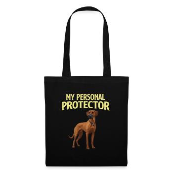 Chien Ridgeback MON PROTECTEUR PERSONNEL Drôle - Sac en tissu - noir - Devant
