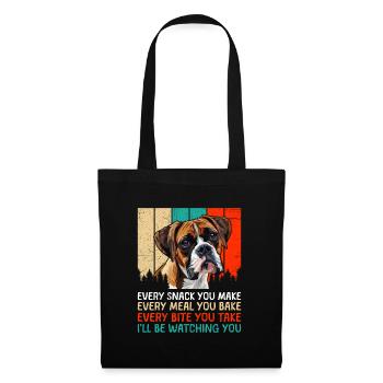 Boxer allemand drôle CHAQUE COLLATION QUE VOUS FAITES Boxer - Sac en tissu - noir - Devant