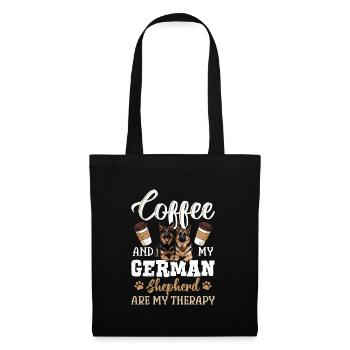 Kaffeetrinker Coffee and my German Shepherd my - Tote Bag - black - Front