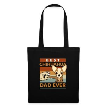 Chihuahua Spruch Dad Herrchen Geschenk Vatertag - Stoffbeutel - Schwarz - Vorne