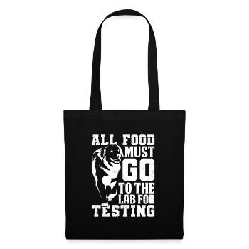 Labrador All Food Must Go to Lab for Testing - Tote Bag - black - Front