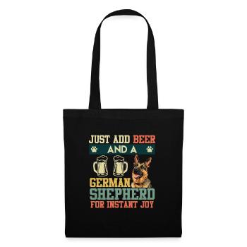 LIFE IS BETTER WITH GERMAN SHEPHERD AND - Tote Bag - black - Front