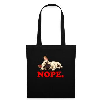 Bouledogue français têtu NOPE Frenchie - Sac en tissu - noir - Devant