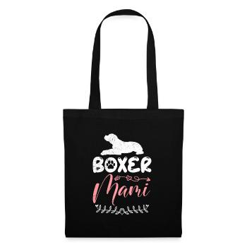 Deutscher Boxer Hundebesitzerin BOXER MAMI - Stoffbeutel - Schwarz - Vorne