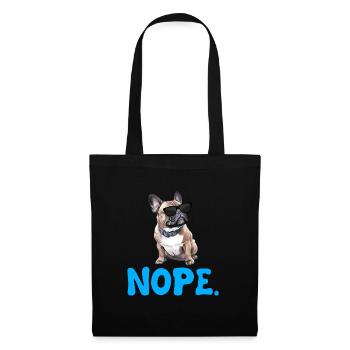 Bouledogue français Stur NOPE Frenchie - Sac en tissu - noir - Devant