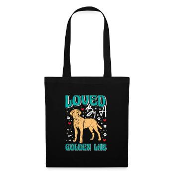 Golden Labrador LOVED BY A GOLDEN LAB Dog Mom - Tote Bag - black - Front