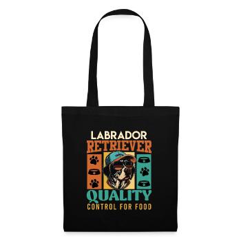 Labrador Retriever QUALITY CONTROL FOR FOOD Funny - Tote Bag - black - Front