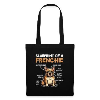 French Bulldog Blueprint of a Frenchie - Tote Bag - black - Front