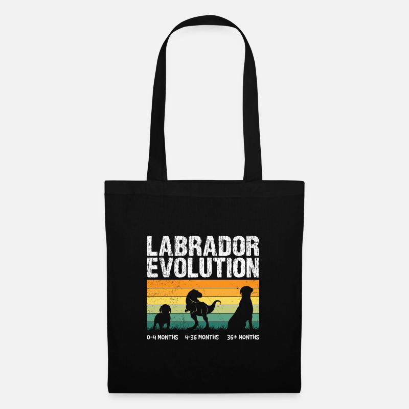 Labrador EVOLUTION Labrador Liebhaber Lustiges - Stoffbeutel - Schwarz